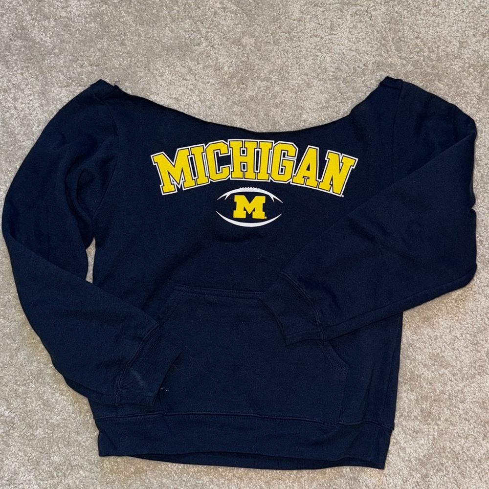 Gf the shoulder Michigan sweatshirt